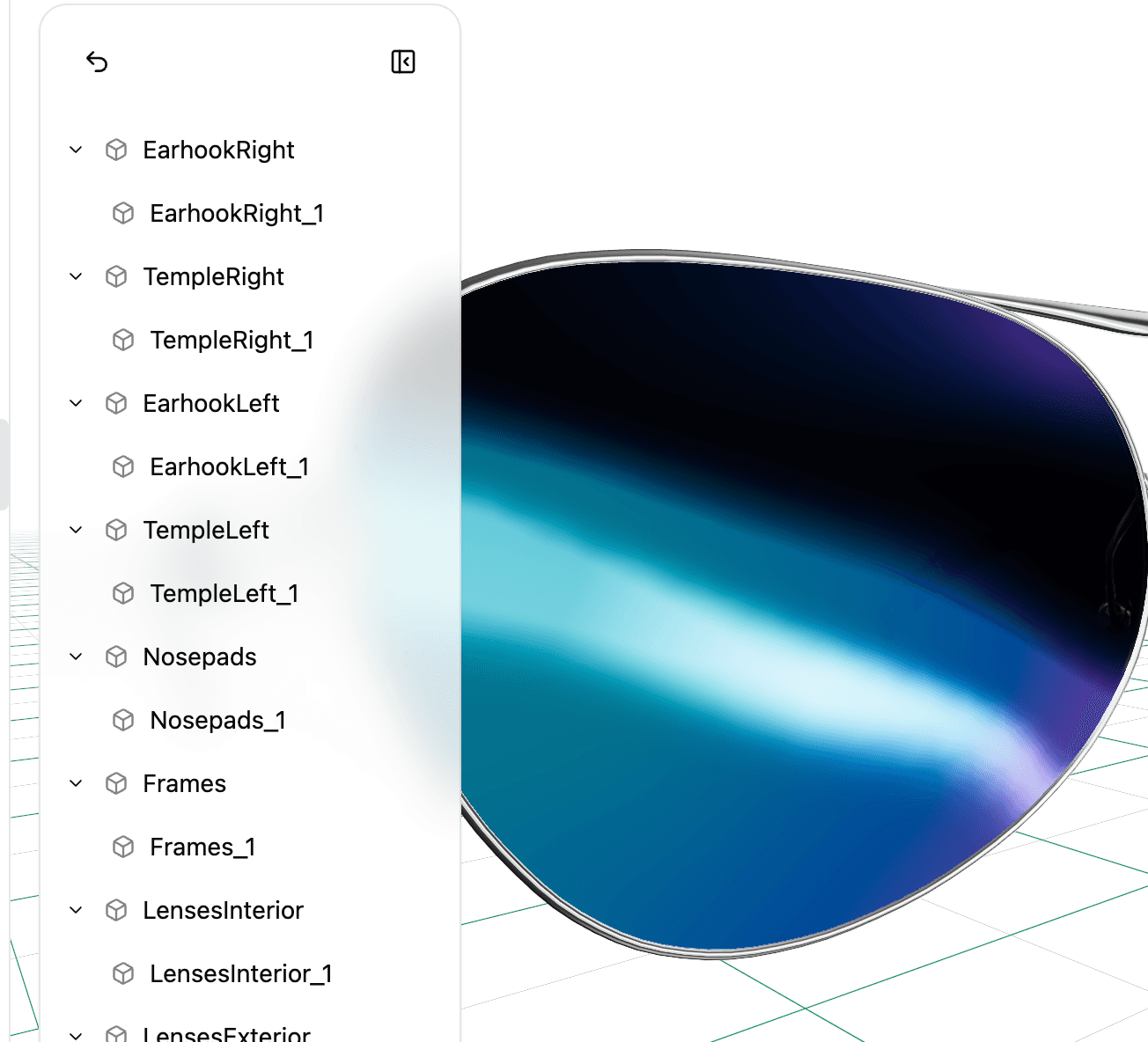 3D Model Hierarchy Tree
