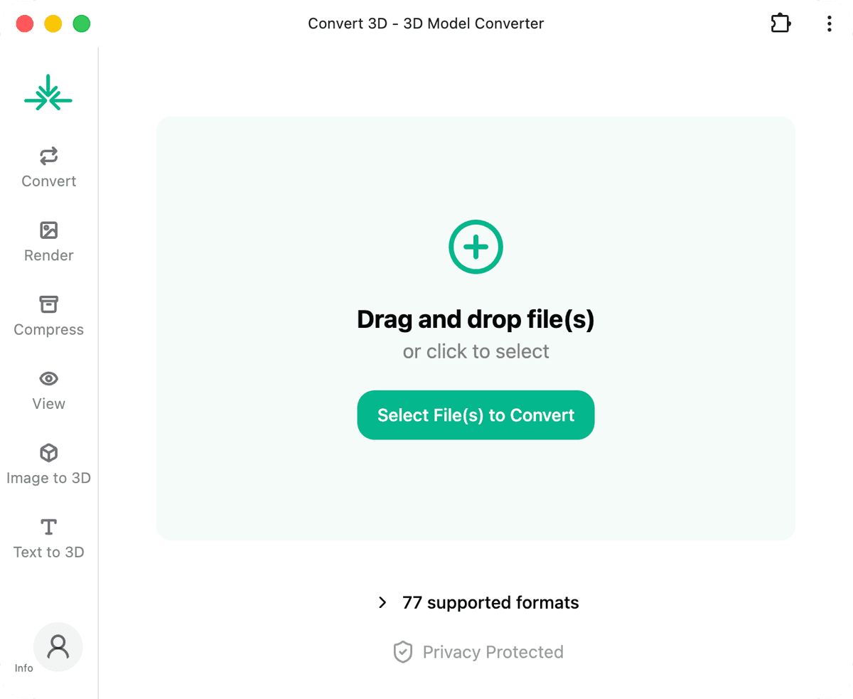 Convert3D Desktop App Screenshot