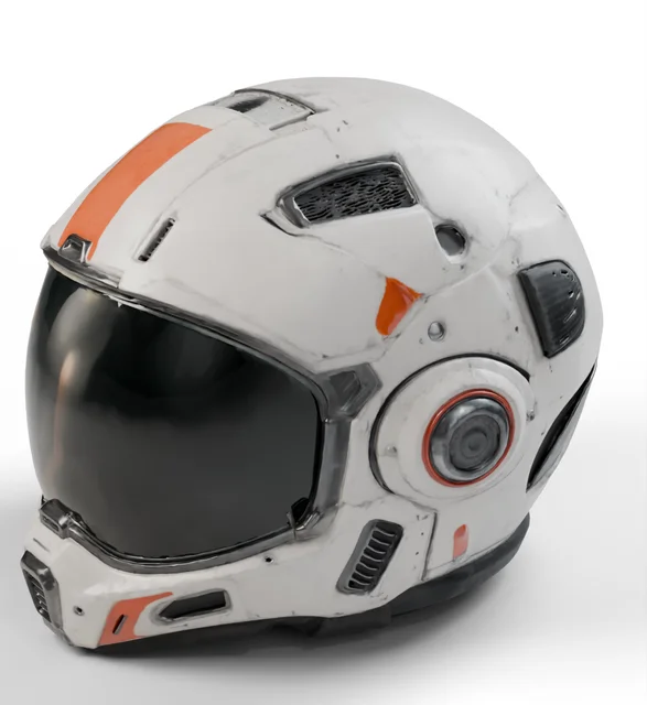 3D scifi helmet model for games