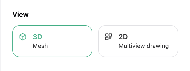 The 2D and 3D view options for DXF and DWG export.